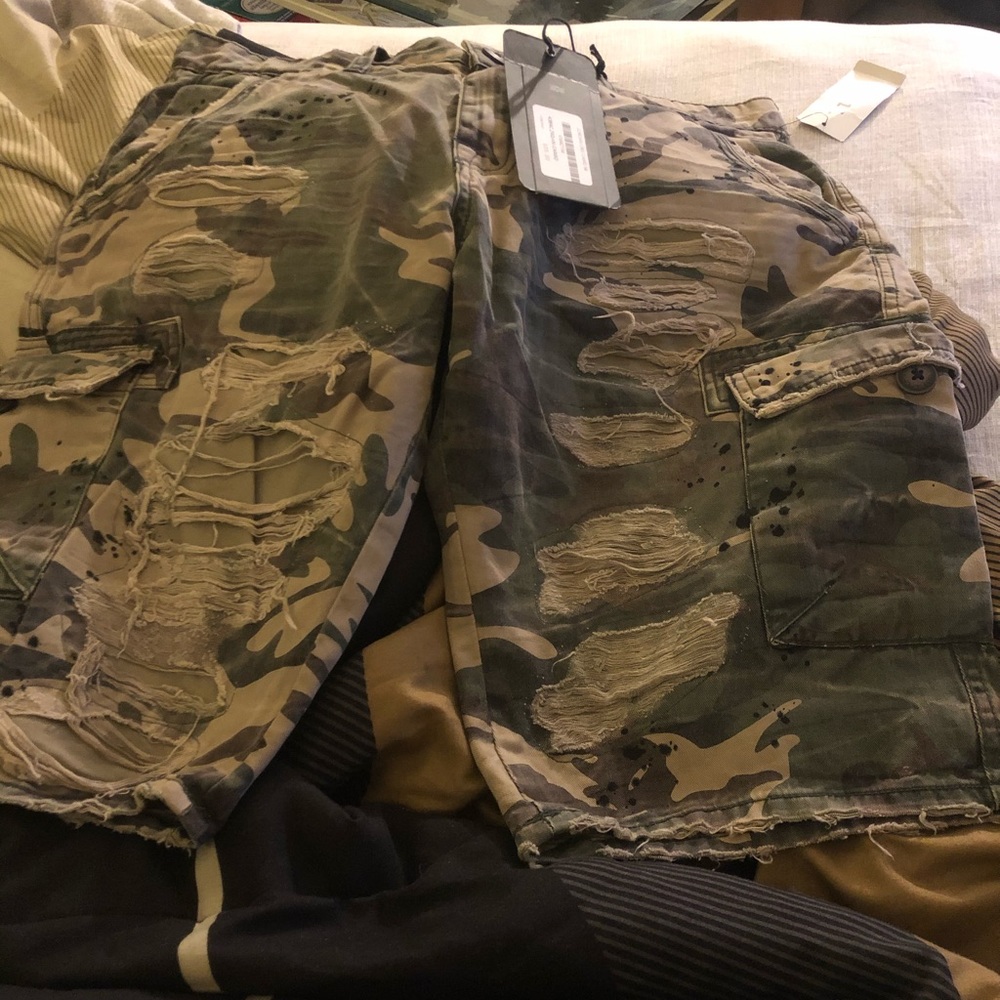 Men army fatigue shorts